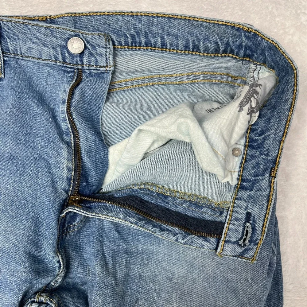 Levi's 512 Straight Jeans Men's Blue Denim Pockets Classic Zip Fly 34X30 - Flaws